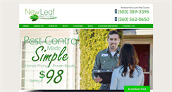 Desktop Screenshot of newleafpestcontrol.com