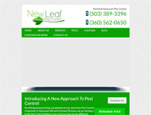 Tablet Screenshot of newleafpestcontrol.com